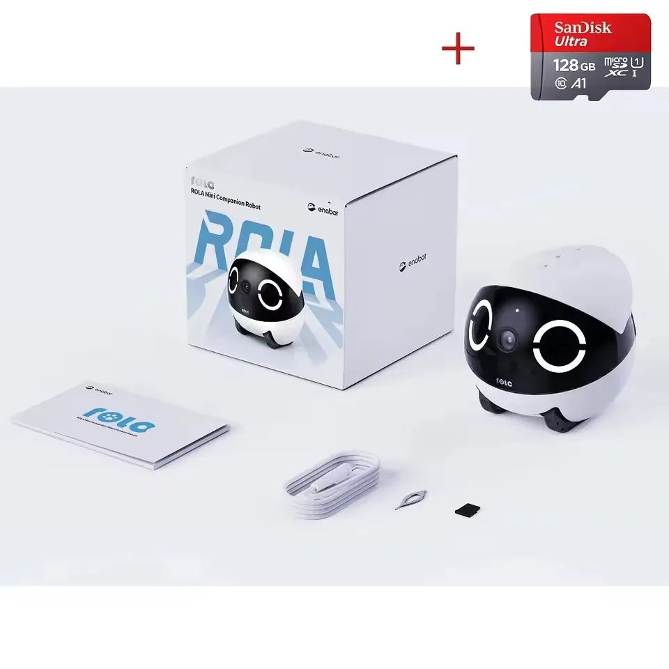 JHD for 2025 New Enabot ROLA Mini Pet Companion Robot 2K Camera Intelligent Robot Remote Monitoring Robot Wireless for Dog Cat