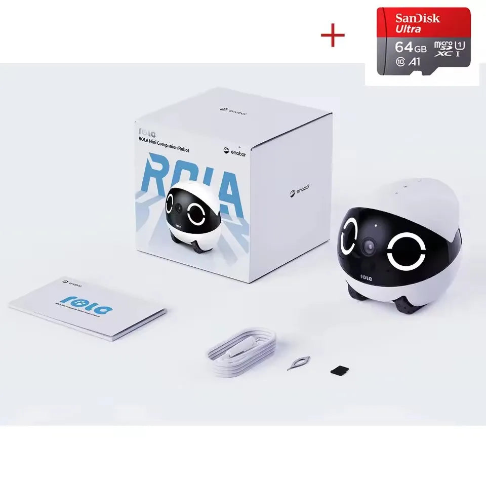 JHD for 2025 New Enabot ROLA Mini Pet Companion Robot 2K Camera Intelligent Robot Remote Monitoring Robot Wireless for Dog Cat
