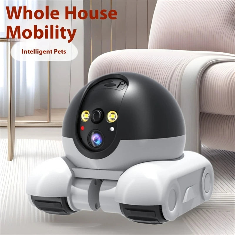 Mobile Robot Camera with 1080P Real Time and Remote Control for Pet Indoor Home Monitoring