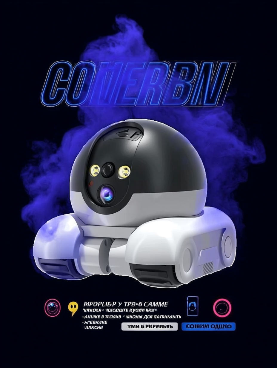 Mobile Robot Camera with 1080P Real Time and Remote Control for Pet Indoor Home Monitoring