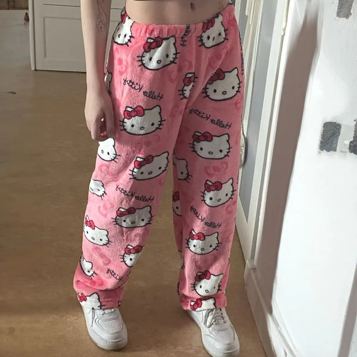 Y2K Hello Kitty Pajamas Pants Sanrio Anime Women'S Pajama Pants Cartoon Couple Home Sleepwear Trousers Leisure Home Clothing