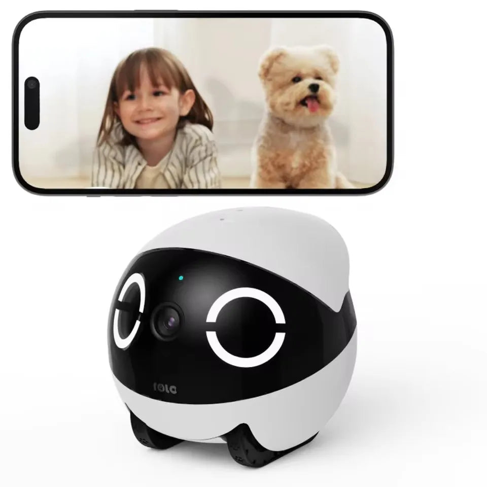 JHD for 2025 New Enabot ROLA Mini Pet Companion Robot 2K Camera Intelligent Robot Remote Monitoring Robot Wireless for Dog Cat