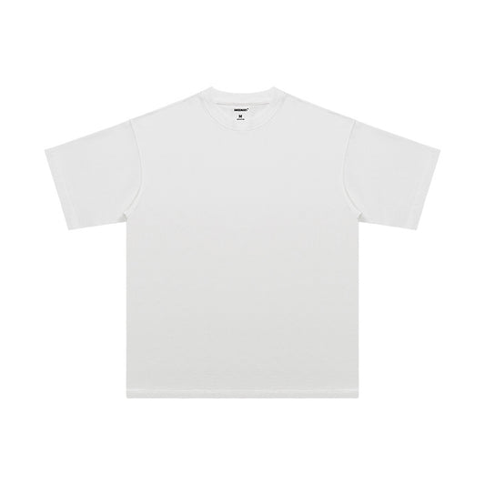 Summer New Cotton T-Shirt Men'S Retro Washed Distressed Short Sleeve Drop Shoulder Loose Fashion Brand